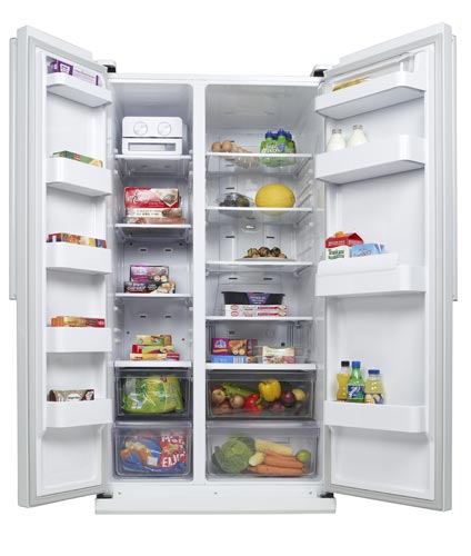 Samsung RSH1NHSW with doors open