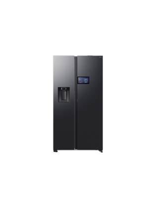 Black 621L American-style fridge freezer with AI Energy Mode - Samsung RS90F64EDF