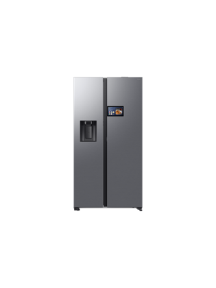 Silver 621L American-style fridge freezer with AI Energy Mode - Samsung RS90F64EET