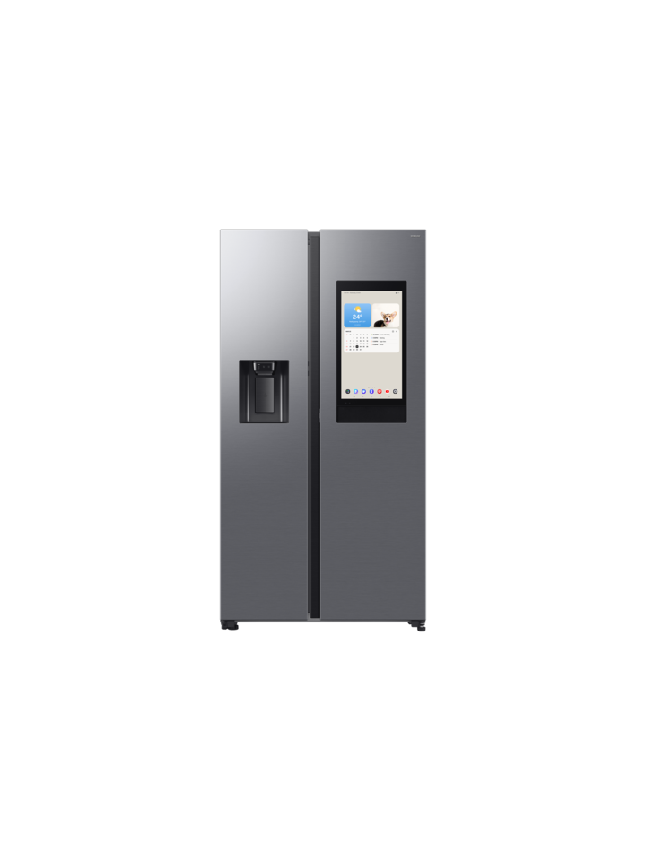 Silver 614L American-style fridge freezer with Family Hub - Samsung RS90F66BET/EU